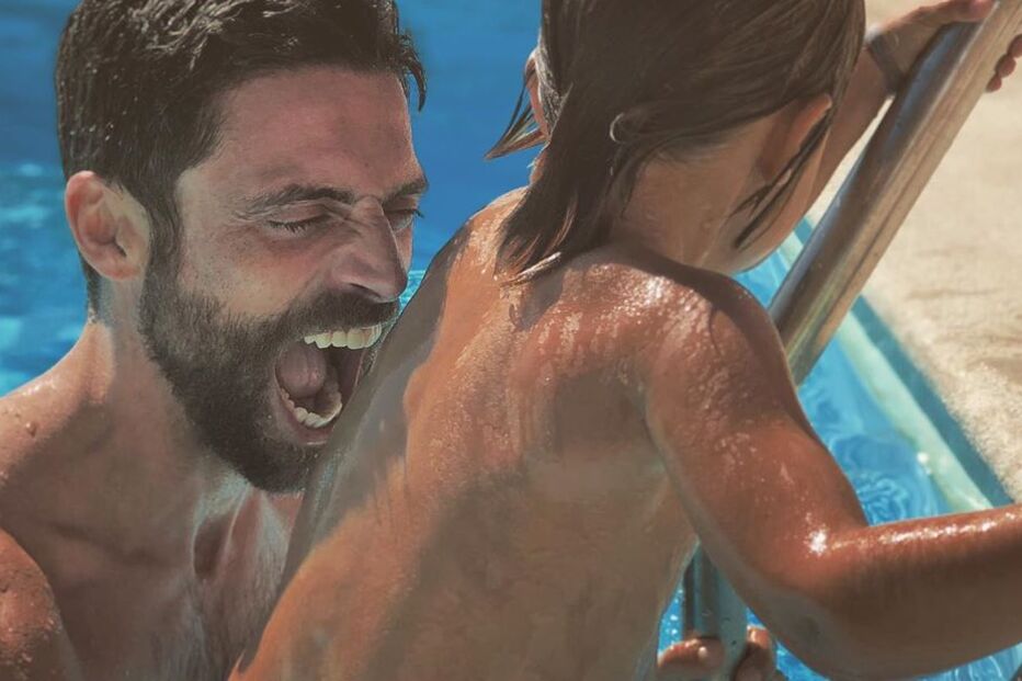 Diogo Amaral e o filho Mateus 