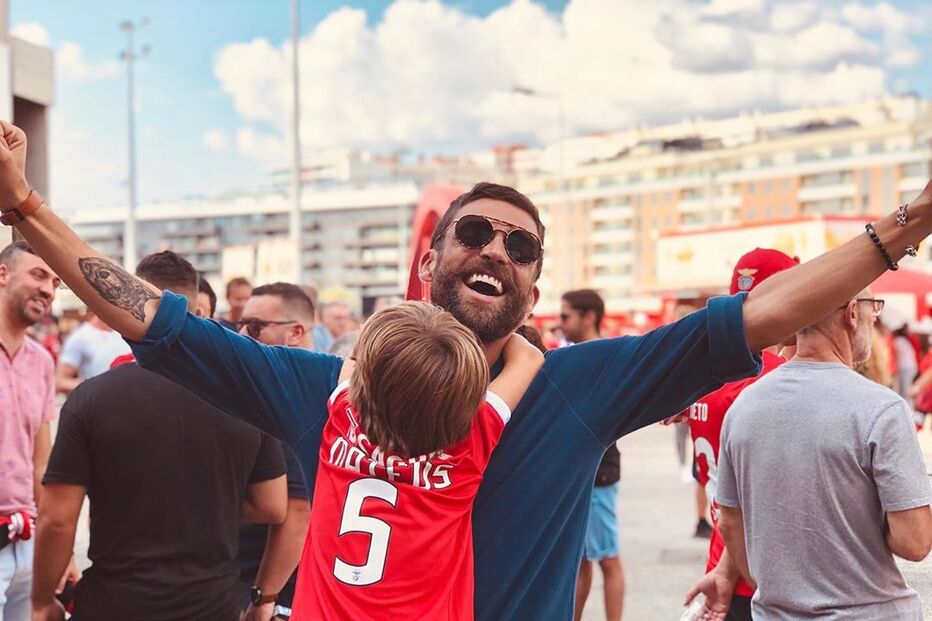 Diogo Amaral e o filho Mateus 