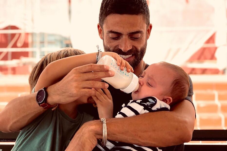 Diogo Amaral e os filhos