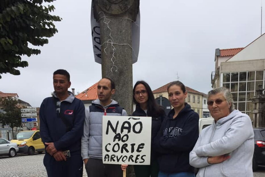 Populares manifestam-se contra abate das tílias da discórdia de Vila Nova de Paiva