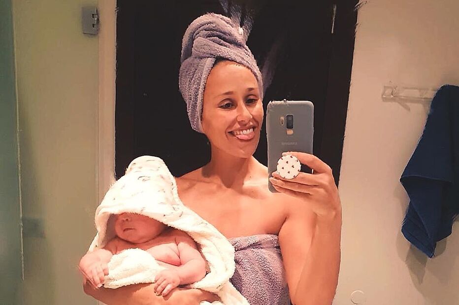 Rita Pereira e o filho Lonô