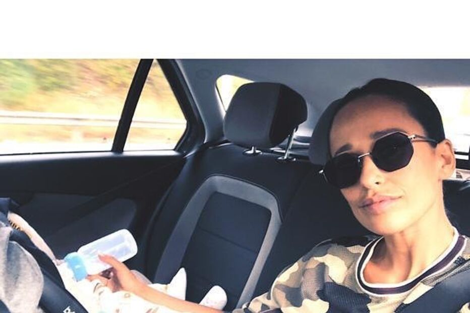 Rita Pereira e o filho Lonô