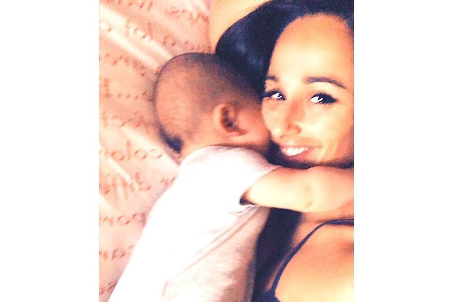 Rita Pereira e o filho Lonô