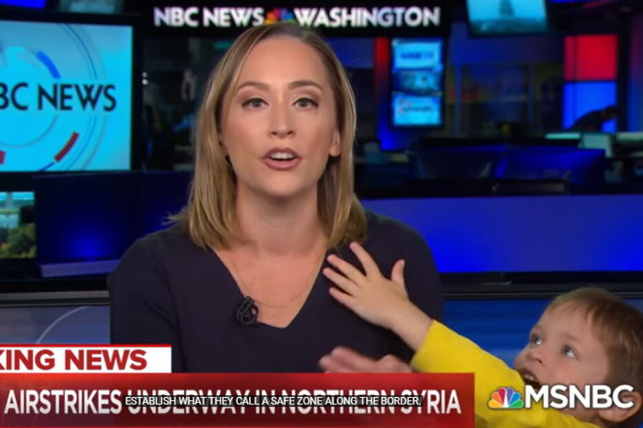 Filho de jornalista da NBC a interromper direto da mãe está a derreter corações