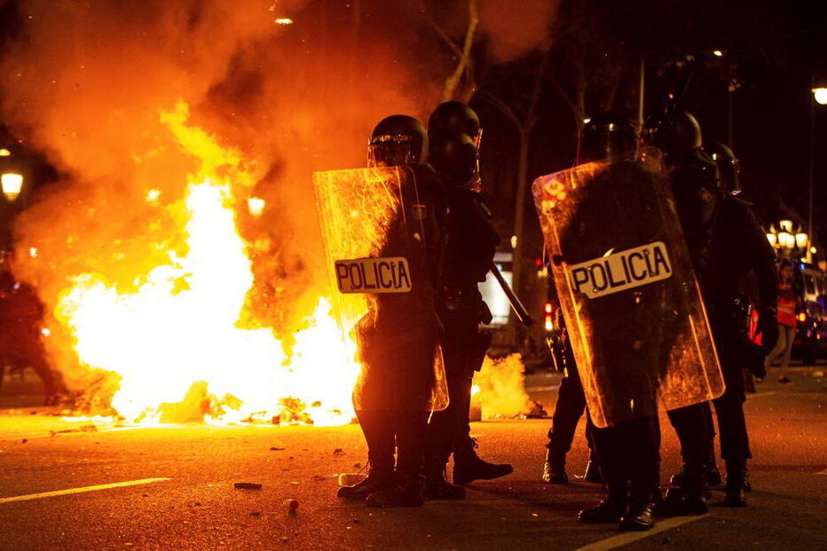 Segundo dia de manifestações em Barcelona