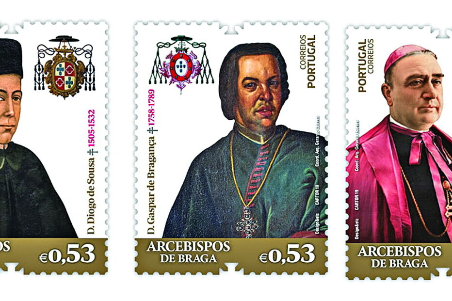Os três selos, de 53 cêntimos, são apresentados em Braga, Lisboa, Porto e Ponta Delgada 
