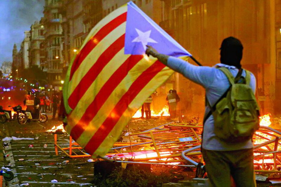 Protestos violentos na Catalunha