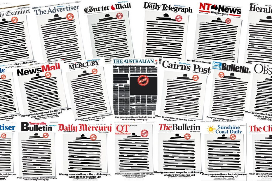 As primeiras páginas de vários jornais australianos