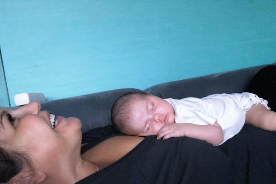 Katia Aveiro com a filha