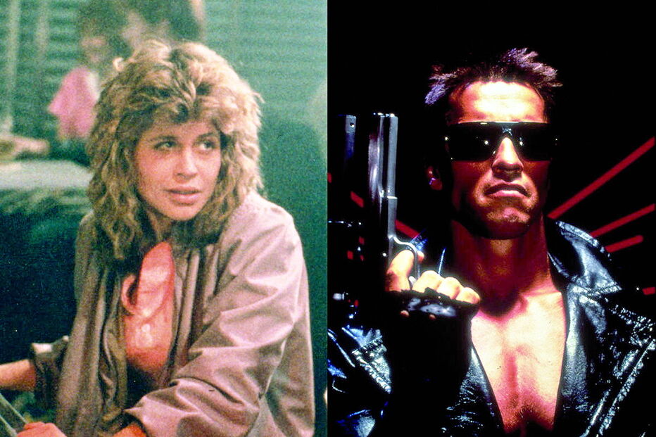Linda Hamilton e Arnold Schwarzenegger no primeiro ‘Exterminador’ 