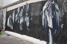 Artista portuguesa foi das primeiras a pintar o muro de Berlim depois da queda