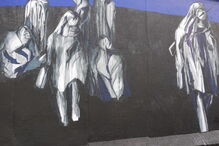 Artista portuguesa foi das primeiras a pintar o muro de Berlim depois da queda