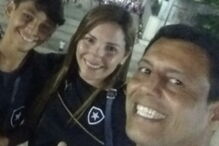 Mulher de adepto do Botafogo espancando: 