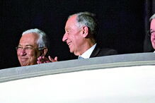 António Costa com Marcelo Rebelo de Sousa e António Guterres
