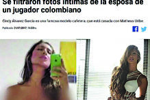 Fotos íntimas de mulher de Uribe à solta na Internet