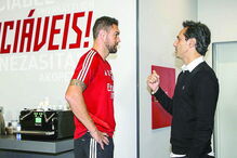 Jardel e o antigo avançado conversaram no Seixal  