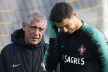 Fernando Santos e Cristiano Ronaldo