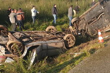 Acidente brutal a A42 em Paços de Ferreira