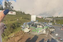 Acidente brutal a A42 em Paços de Ferreira	