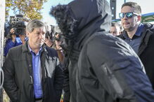 Bruno de Carvalho chega ao tribunal de Monsanto para a primeira sessão do julgamento do ataque a Alcochete