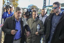 Bruno de Carvalho chega ao tribunal de Monsanto para a primeira sessão do julgamento do ataque a Alcochete