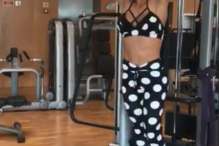 Luciana Abreu mostra-se a treinar no ginásio