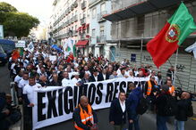 Manifestação da PSP e GNR em Lisboa
