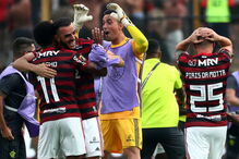 Flamengo celebra vitória da Taça dos Libertadores