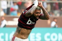 Flamengo celebra vitória da Taça dos Libertadores