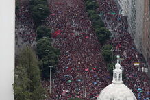 Milhares de adeptos celebram a vitória do Flamengo na Taça Libertadores