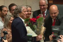 Jesus emocionado durante condecoração