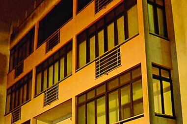 Prédio onde ocorreu o crime