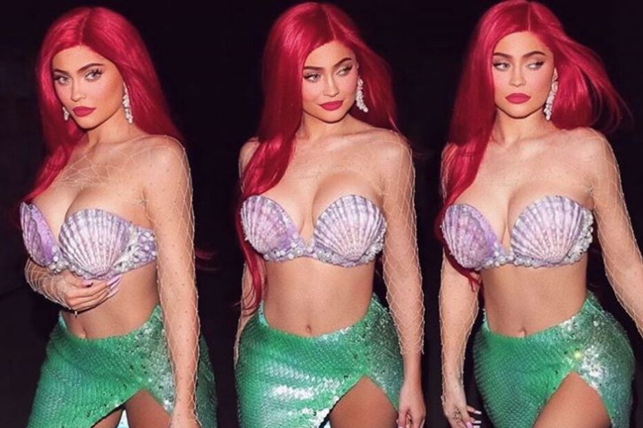 Kylie Jenner interpretou Ariel, a Pequena Sereia, e recebeu inúmeros elogios 