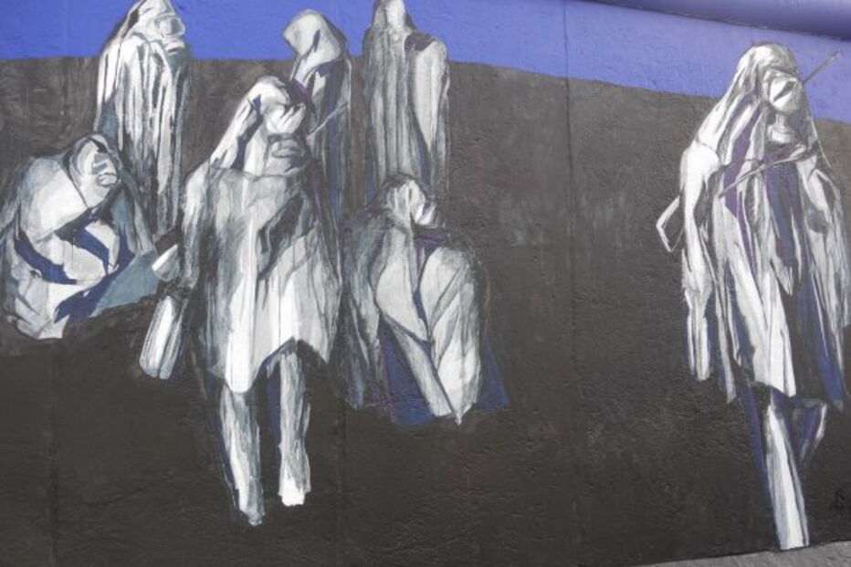 Artista portuguesa foi das primeiras a pintar o muro de Berlim depois da queda