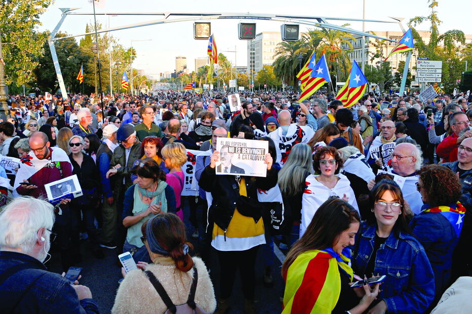 Tensão nas ruas de Barcelona 