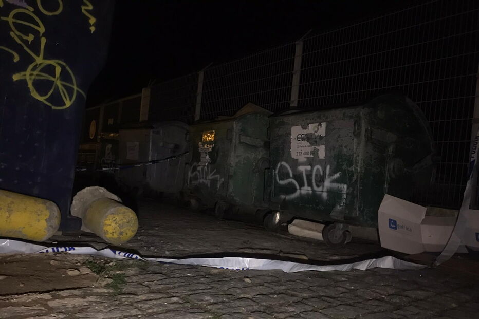 Local onde foi encontrado o recém-nascido