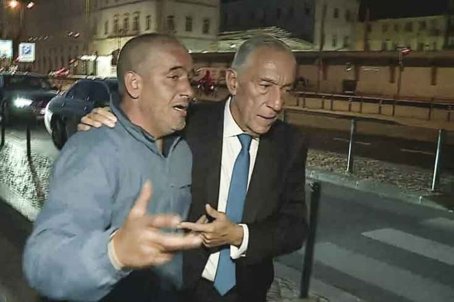 Marcelo Rebelo de Sousa com o sem-abrigo