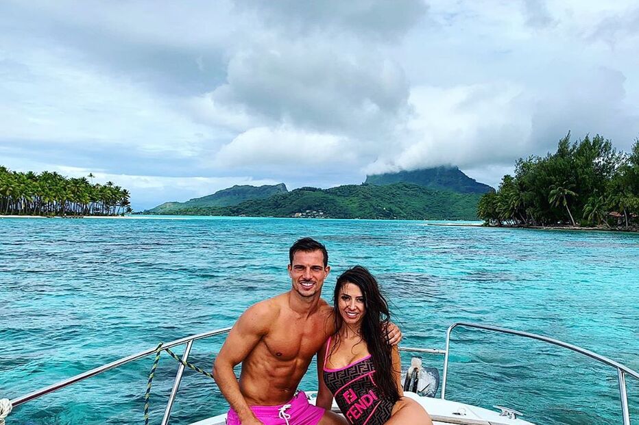 Cédric Soares e Filipa Brandão