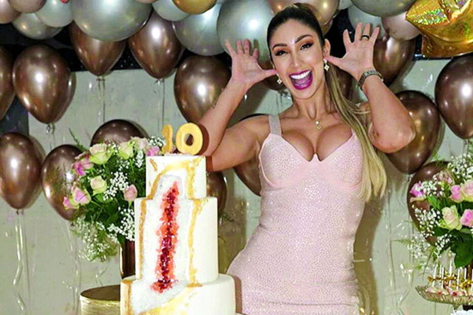 Bolo de aniversário foi um  dos mimos reservados a Cindy 