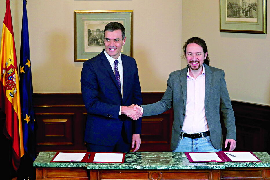 Pedro Sánchez e Pablo Iglesias