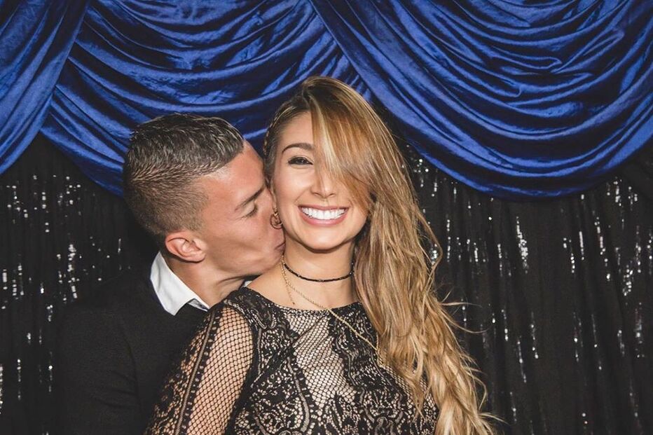 Mateus Uribe e a mulher, Cindy Alvarez Garcia 