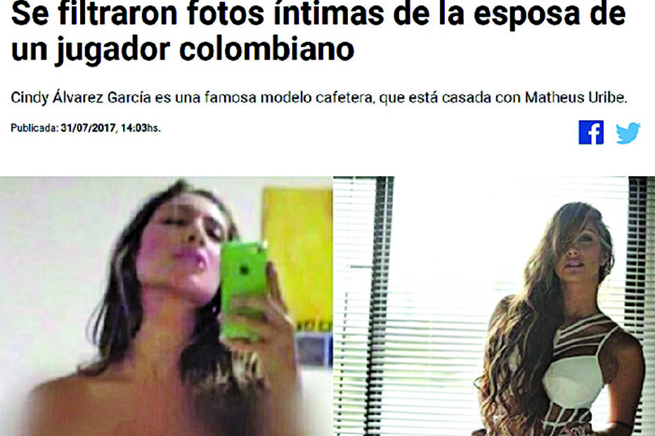 Fotos íntimas de mulher de Uribe à solta na Internet