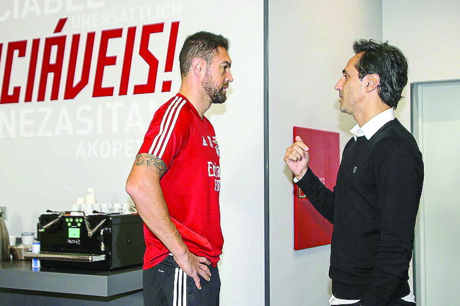 Jardel e o antigo avançado conversaram no Seixal  