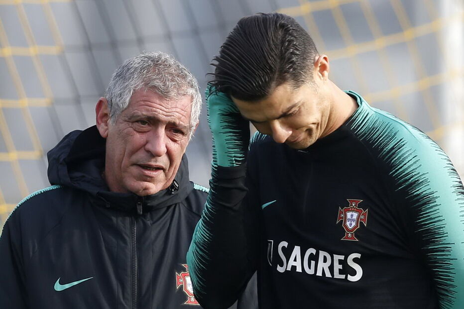 Fernando Santos e Cristiano Ronaldo