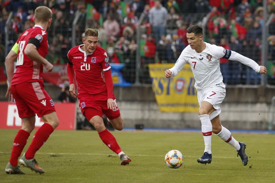 Ronaldo marcou o segundo golo do jogo Luxemburgo-Portugal