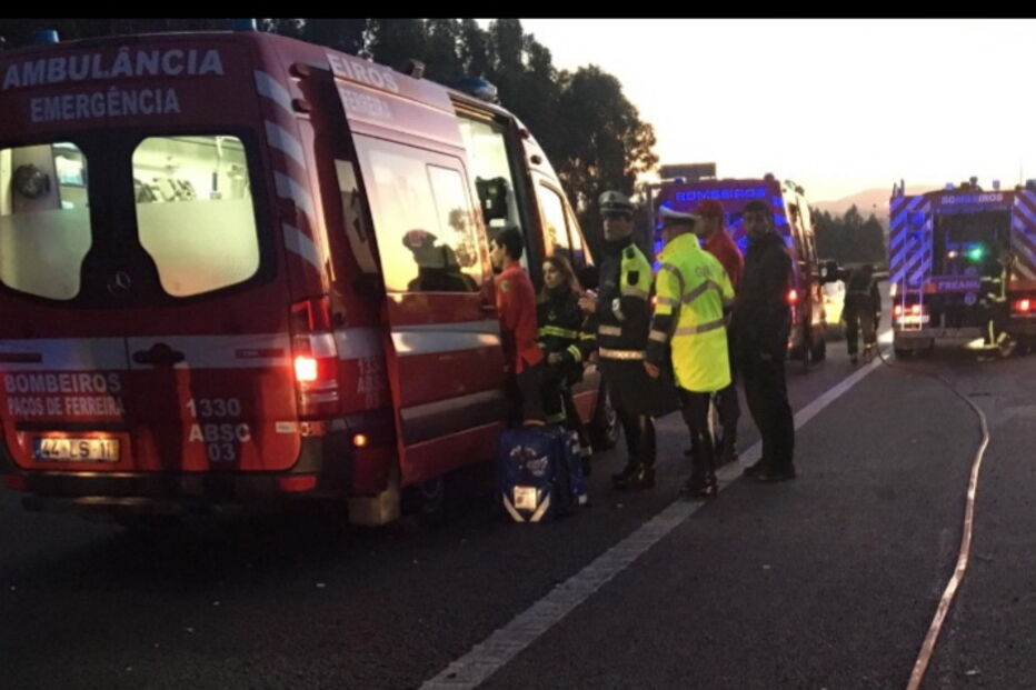 Acidente brutal a A42 em Paços de Ferreira	