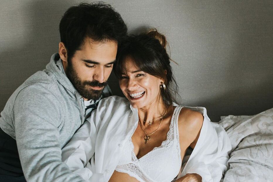 João Alves e Cláudia Vieira na gravidez da atriz