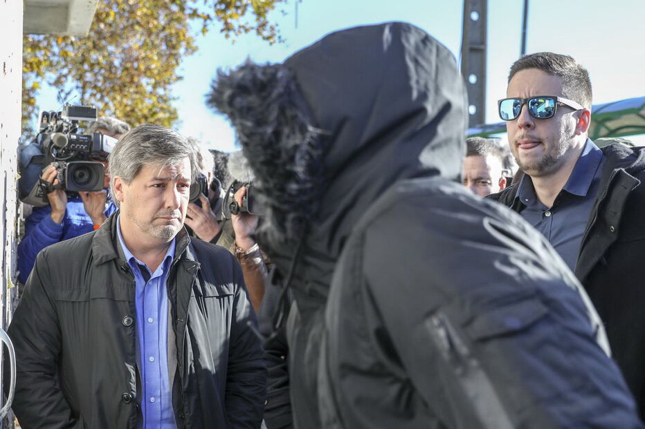 Bruno de Carvalho chega ao tribunal de Monsanto para a primeira sessão do julgamento do ataque a Alcochete