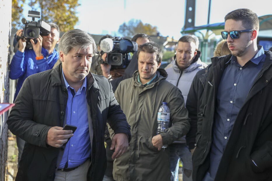 Bruno de Carvalho chega ao tribunal de Monsanto para a primeira sessão do julgamento do ataque a Alcochete