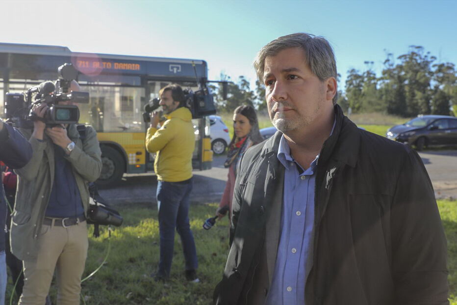 Bruno de Carvalho chega ao tribunal de Monsanto para a primeira sessão do julgamento do ataque a Alcochete